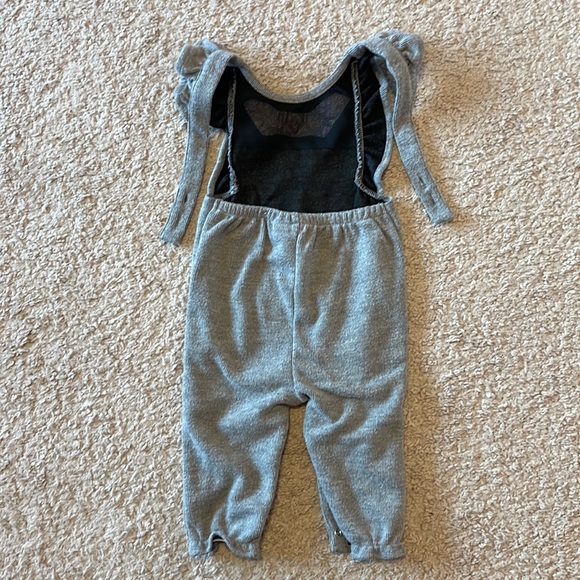 Janie and Jack Baby Grey and Pink Corduroy Overalls - Picture 6 of 11